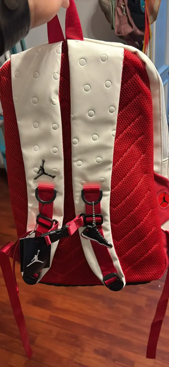 Mochila blanca con logo Jumpman - 6
