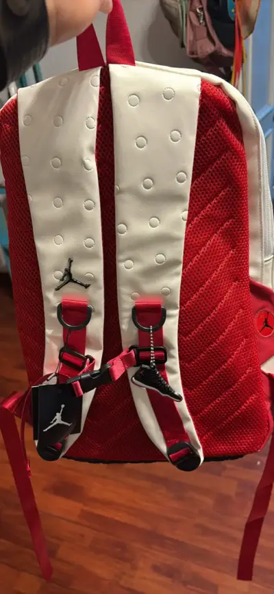 Mochila blanca con logo Jumpman - miniatura 6