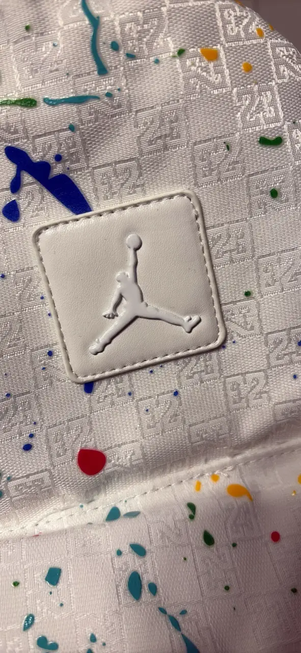 Mochila Jordan  blanca con salpicaduras - 2