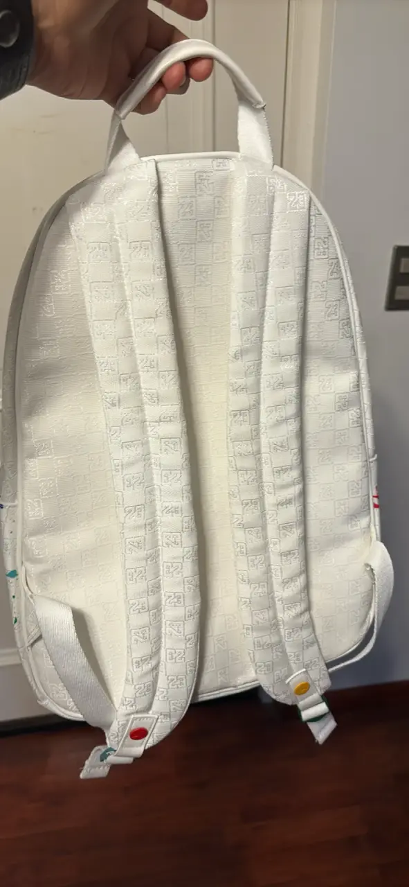 Mochila Jordan  blanca con salpicaduras - 5