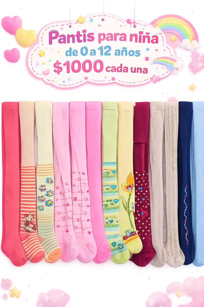 Pantys para niña varios colores - 1