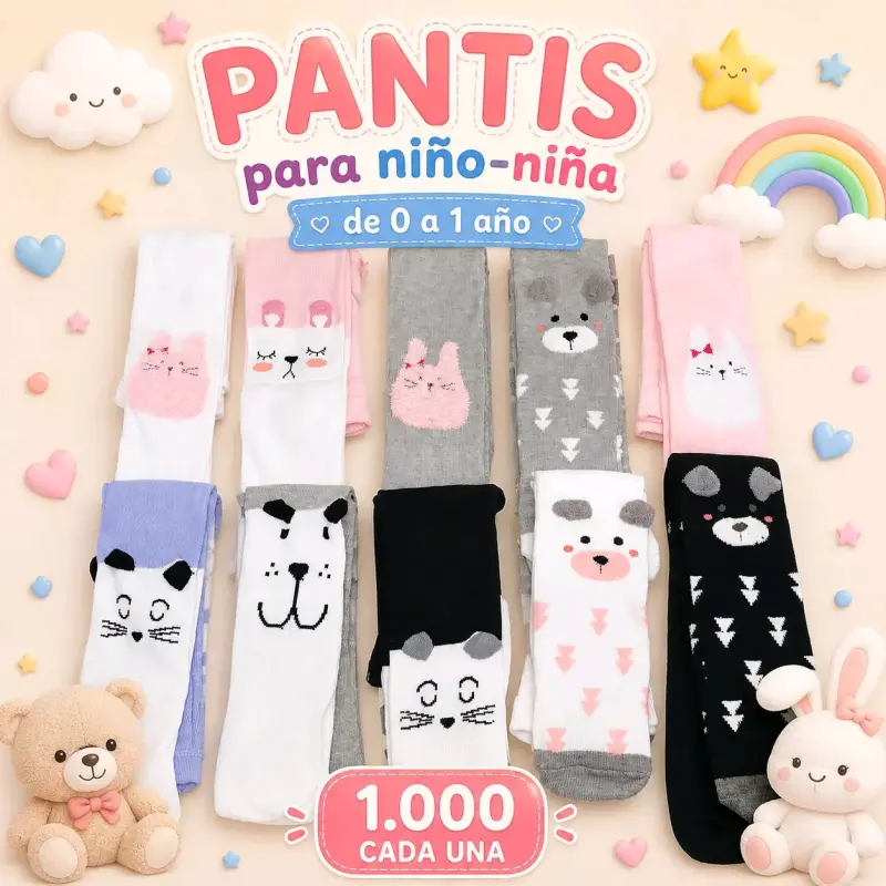 Pantys para niña varios colores - 2