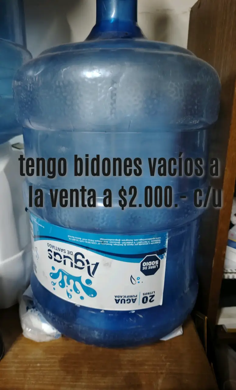 Bidón de agua vacío 20 litros