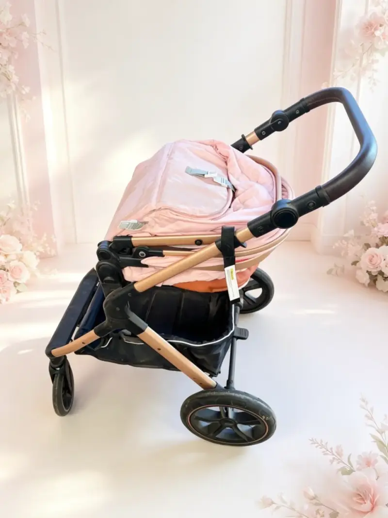Coche de bebé rosa elegante - 4