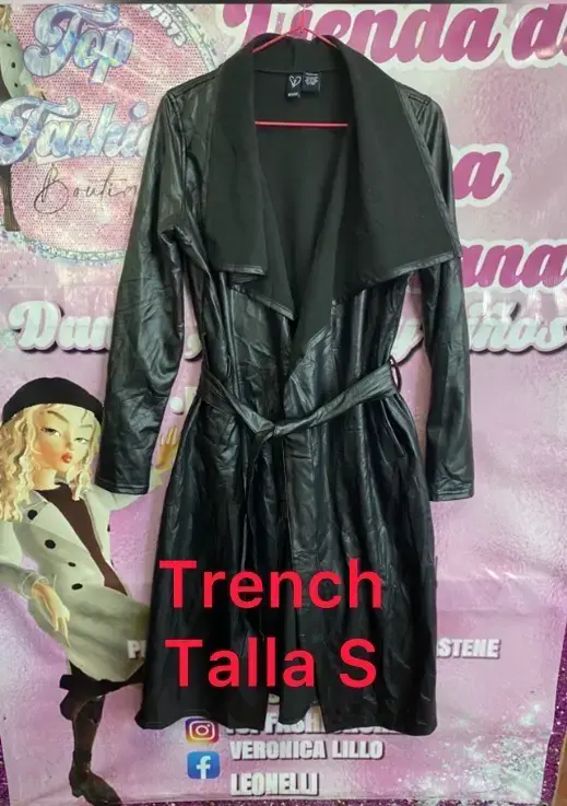 Trench negro talla S - 2