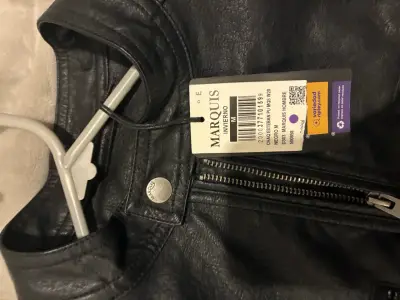 Chaqueta de ecocuero negra hombre - miniatura 4