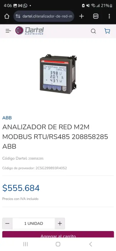 Analizador de red ABB M2M Profibus - miniatura 1