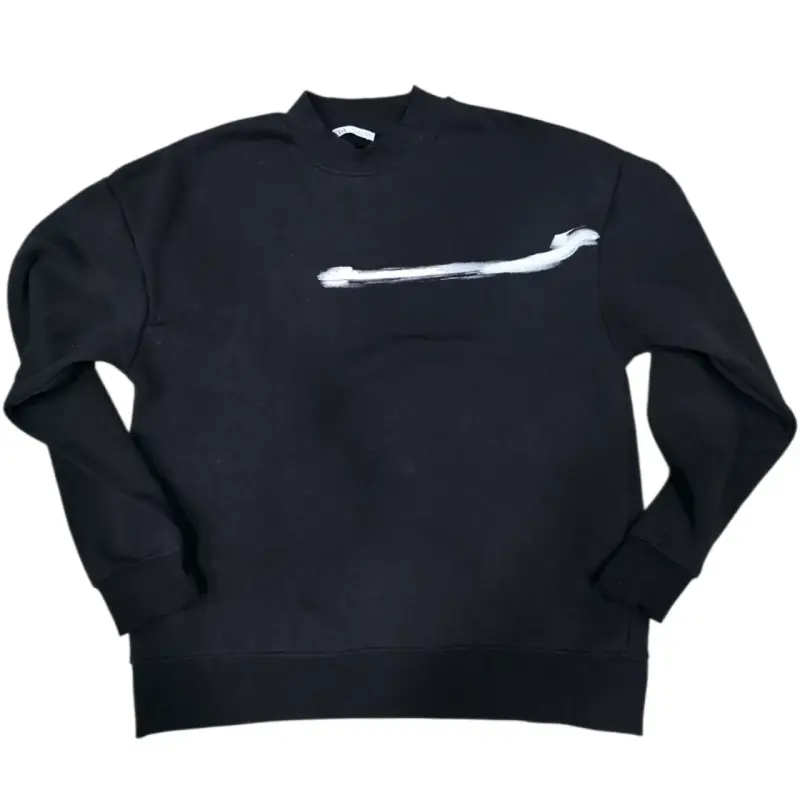 Polerón negro con diseño blanco - 1