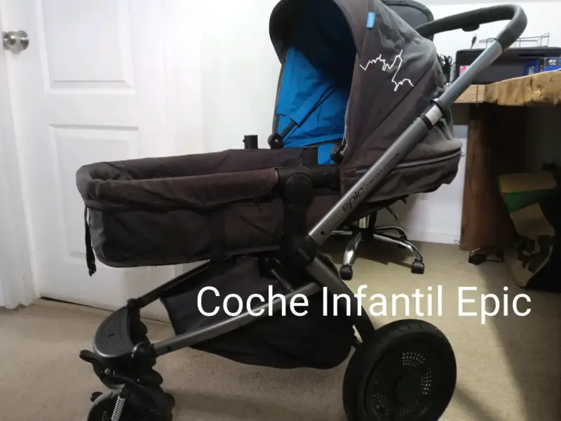 Coche Infantil de bebé gris y azul - 1