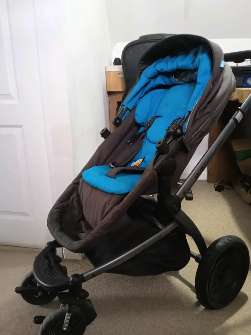 Coche Infantil de bebé gris y azul - 2