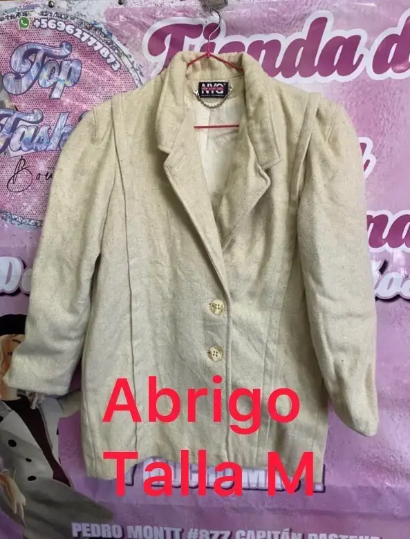 Abrigo beige talla M