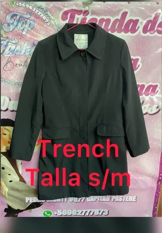 Trench negro talla S/M