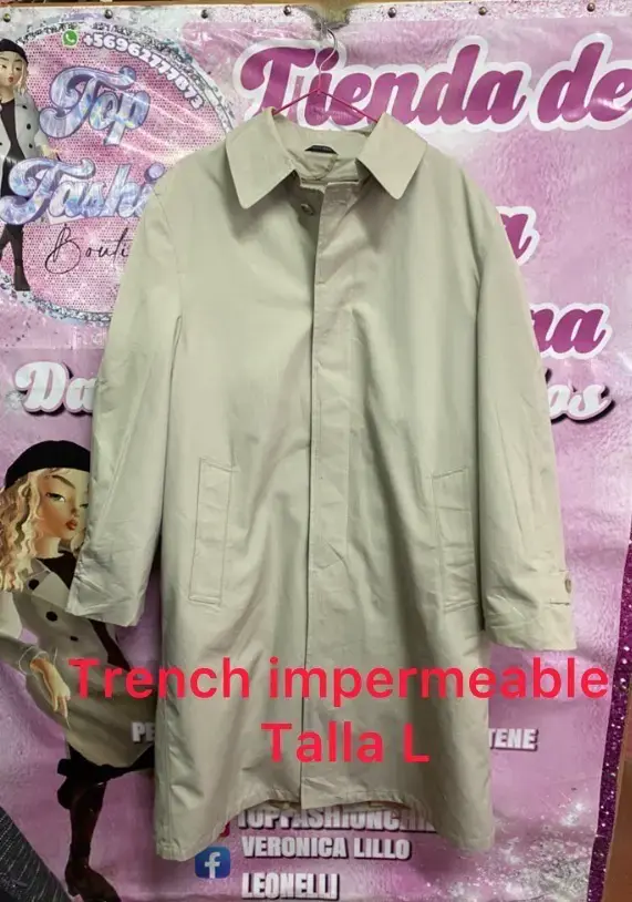 Trench impermeable beige