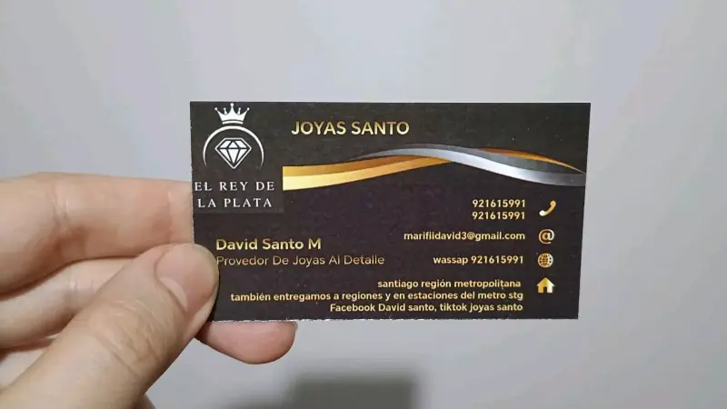 Tarjeta de presentación joyería