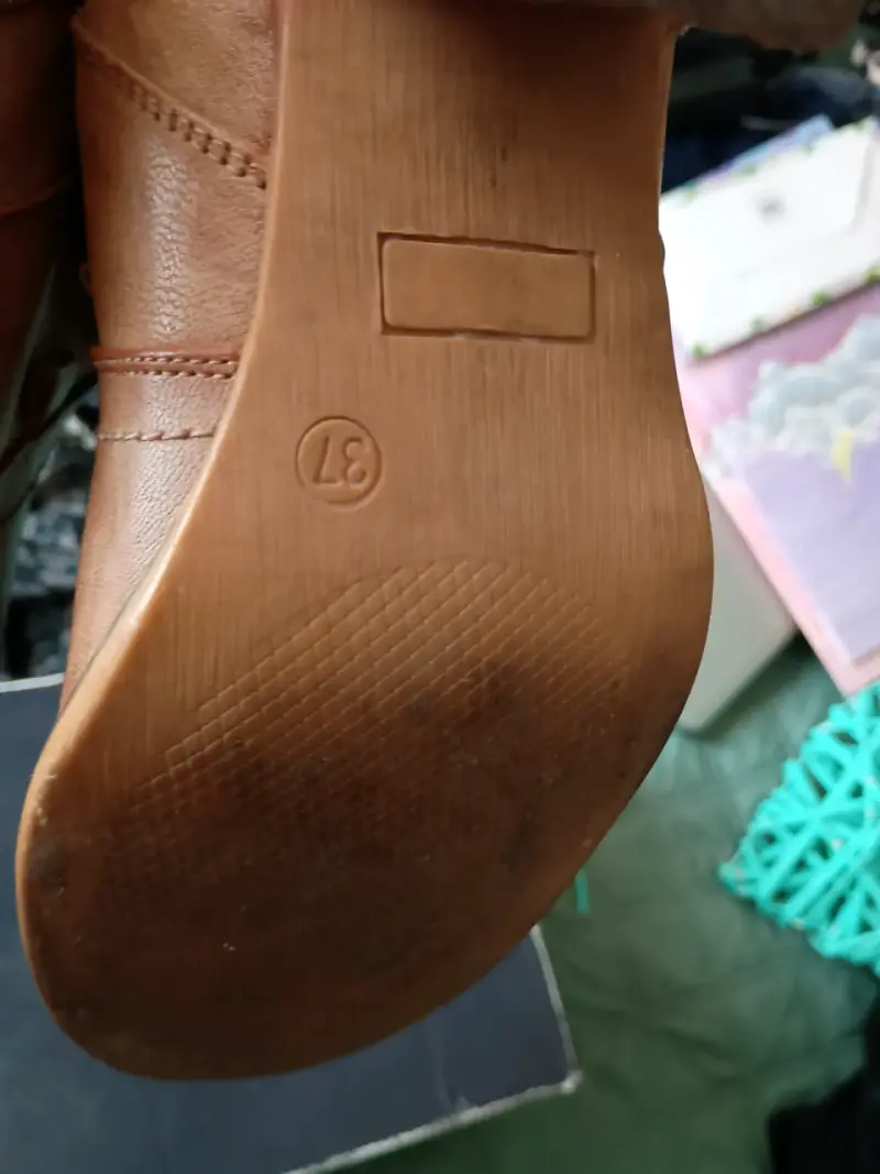 Botines de cuero camel - 6