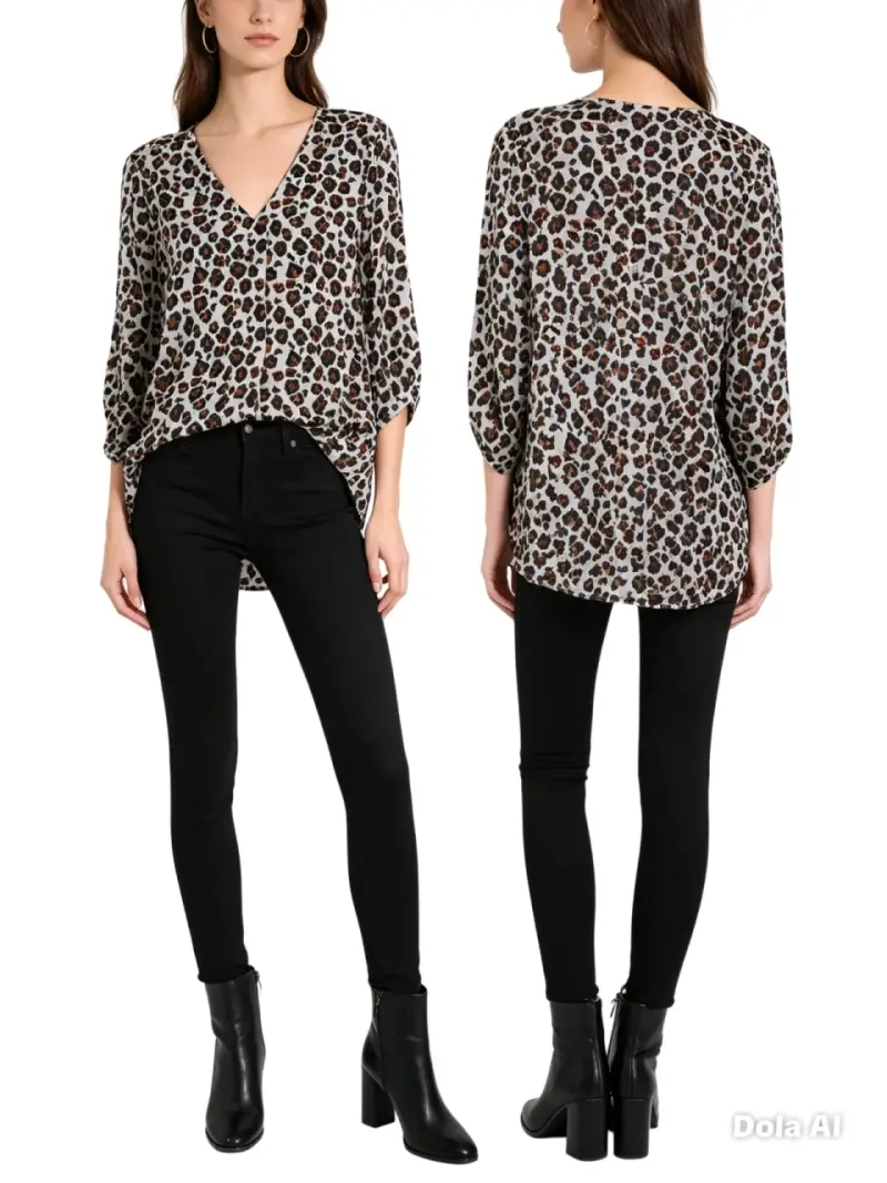 Blusa leopard print estilo suelto - 3
