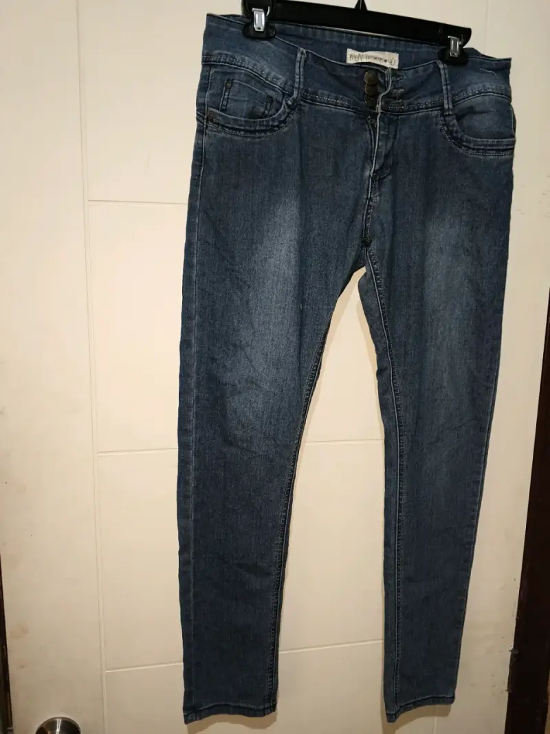 Jeans azul oscuro de mujer - 3