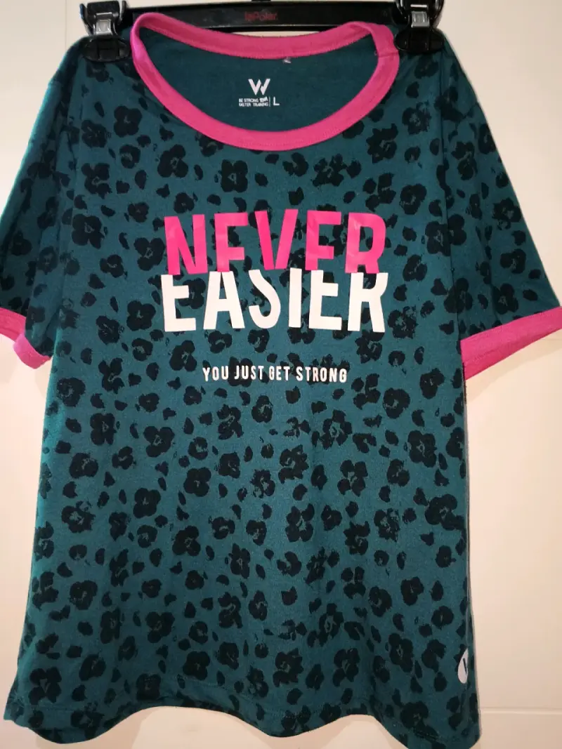 Polera estampada turquesa - 2