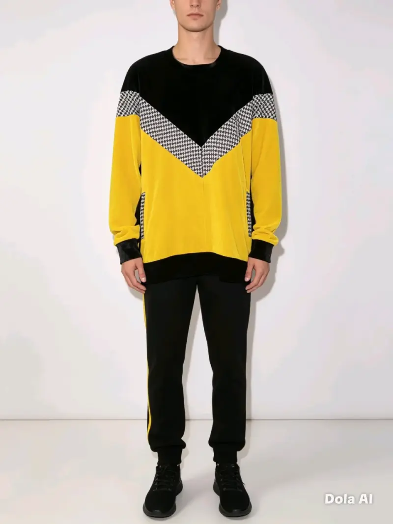 Poleron amarillo y negro - 1