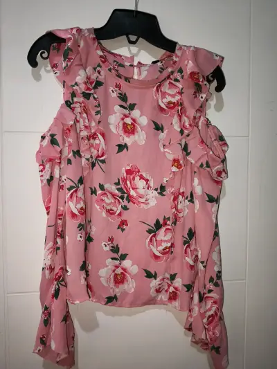 Blusa rosa con estampado floral - miniatura 2