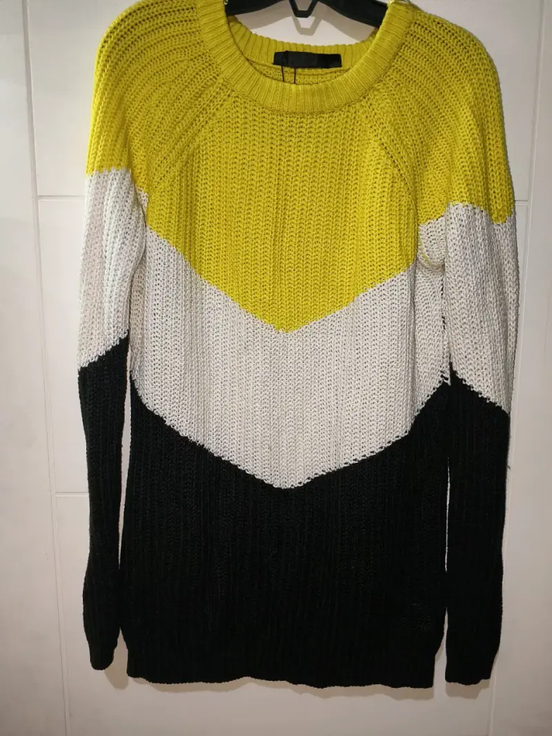 Sweater tricolor de punto grueso - 2