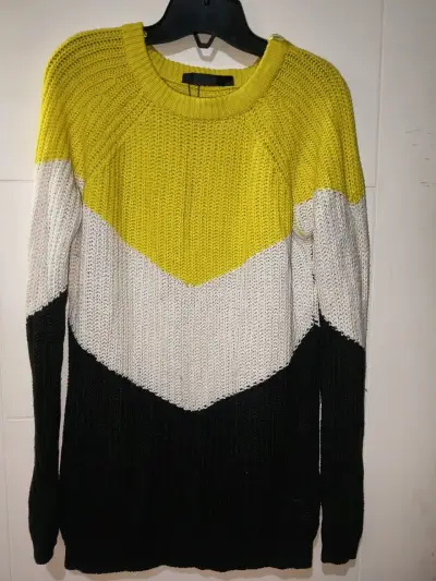 Sweater tricolor de punto grueso - miniatura 3