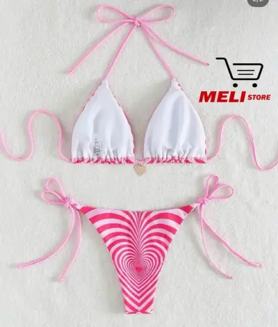 Bikini rosa modelo pink kiss 🎀 - miniatura 2