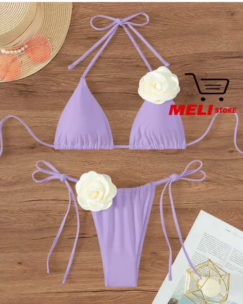 Bikini modelo flor encantada 🧡🍑
