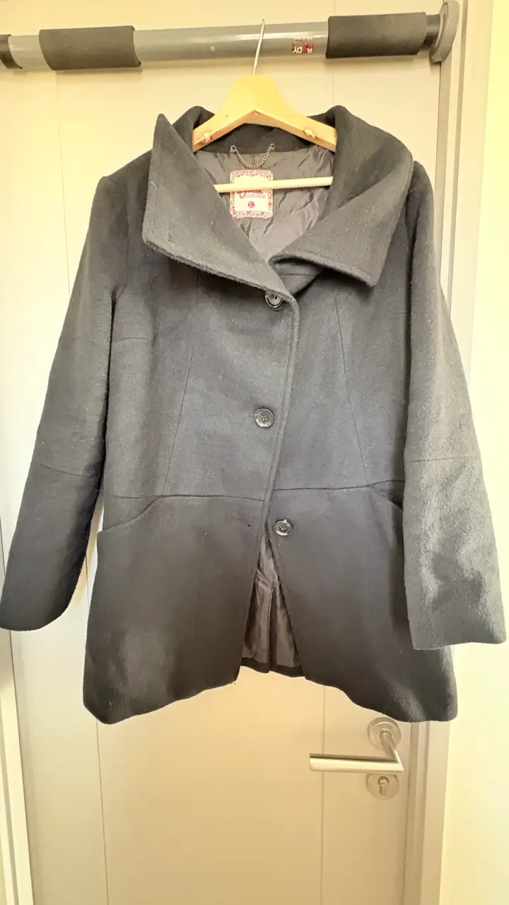 Abrigo negro elegante mujerL - 1