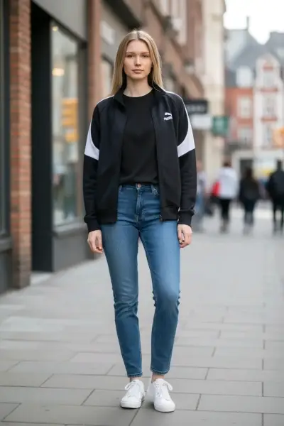 Chaqueta negra deportiva Puma - miniatura 1