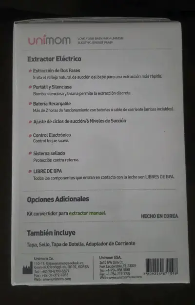 Extractor de leche eléctrico Unimom - miniatura 4