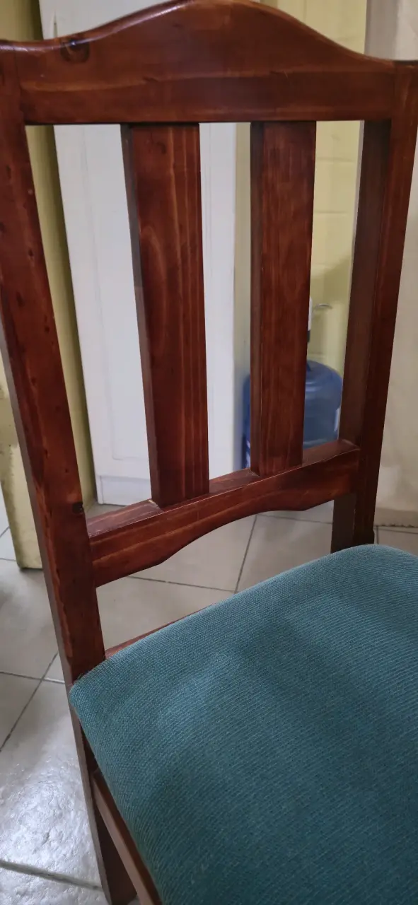 Juego de comedor de madera - 6