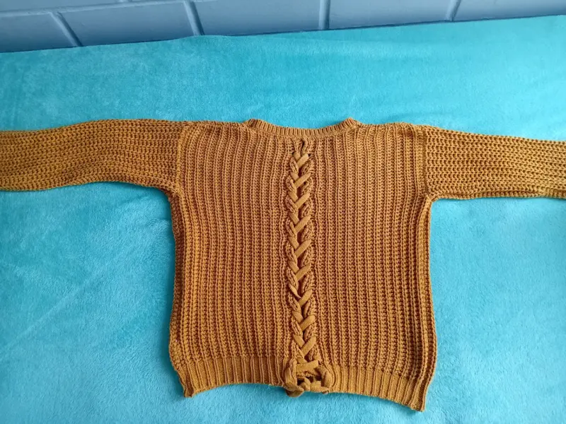 Suéter tejido mostaza - 2
