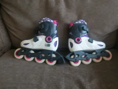 Patines en línea Oxelo rosa y morado - miniatura 2