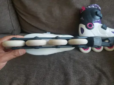 Patines en línea Oxelo rosa y morado - miniatura 3