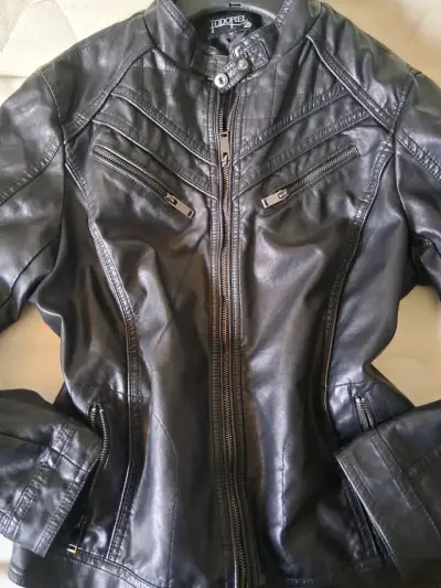 Chaqueta de cuero negra Todopiel - miniatura 3
