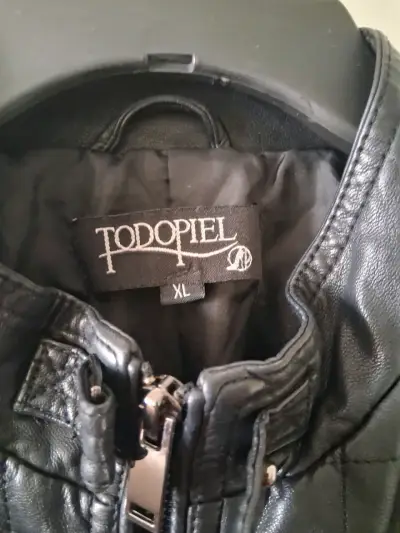 Chaqueta de cuero negra Todopiel - miniatura 5