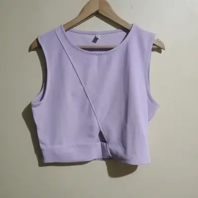 Cropped lila sin mangas - miniatura 1
