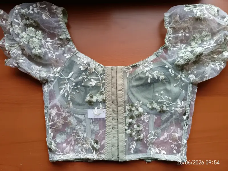 Top corset bordado verde - 2