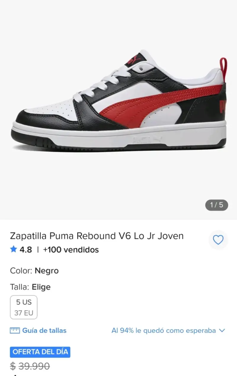 Zapatillas deportivas blancas y rojas - 4