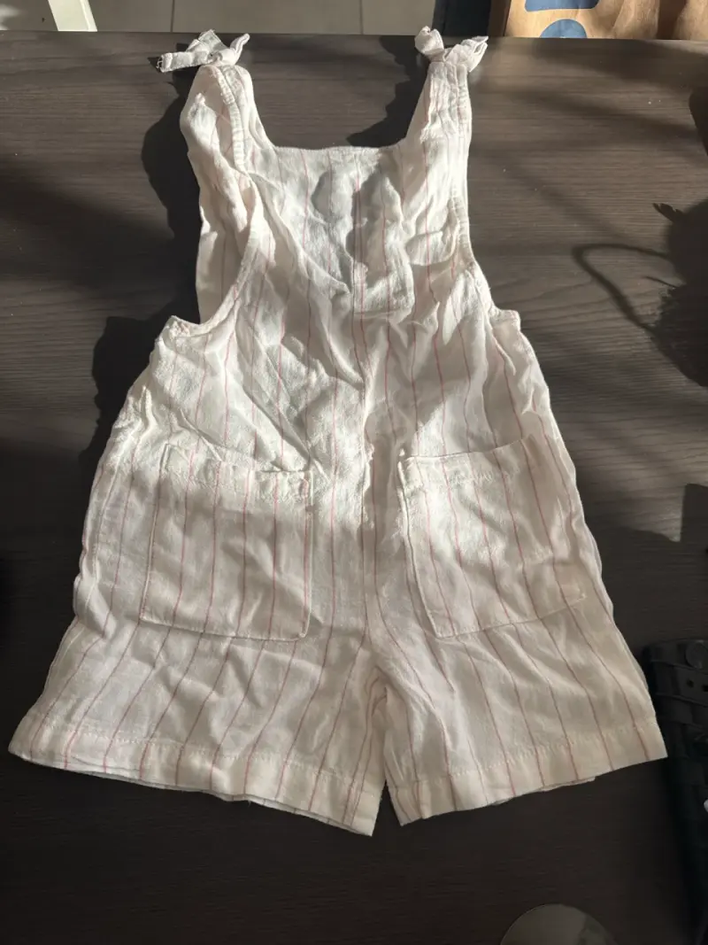 Peto corto blanco a rayas - 1