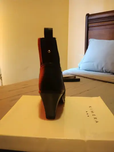 Botines negros de cuero Kimera - miniatura 1