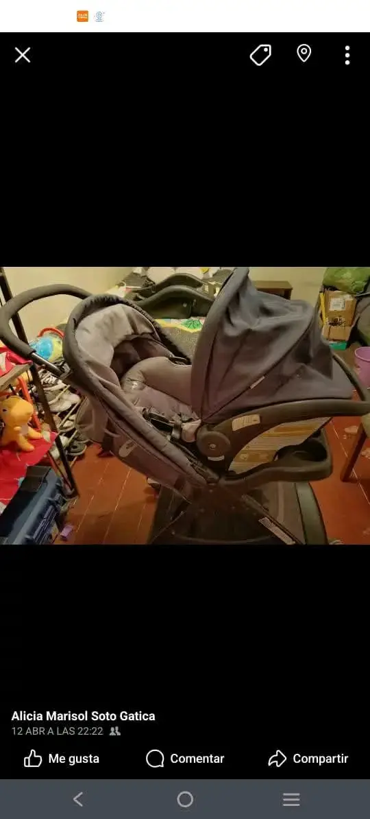 Silla de auto para bebé gris - 3