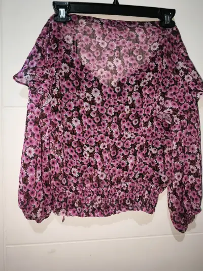 Blusa floral morado - miniatura 2