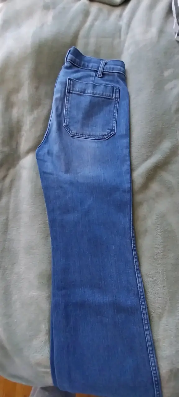 Jeans azul con flecos - 2