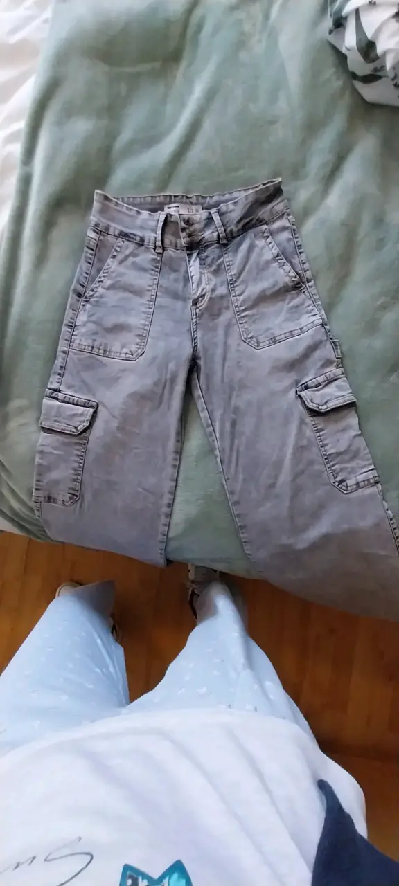 Pantalones cargo grises - 3