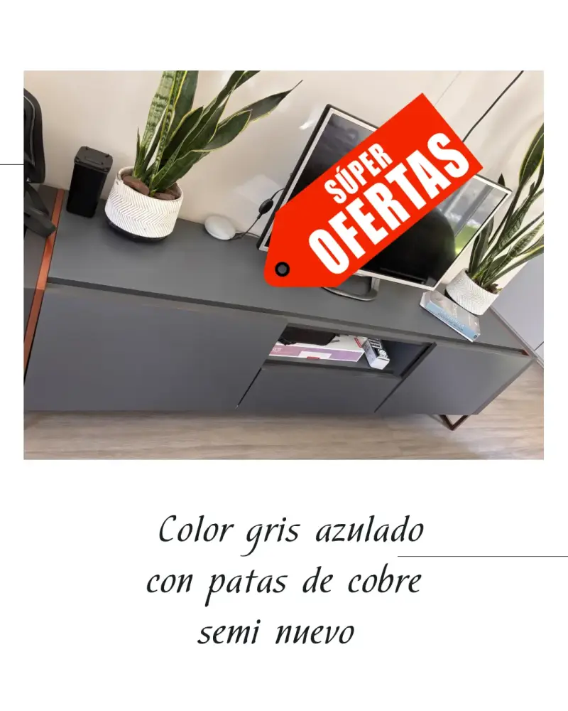 Rack TV con cajón central - 2