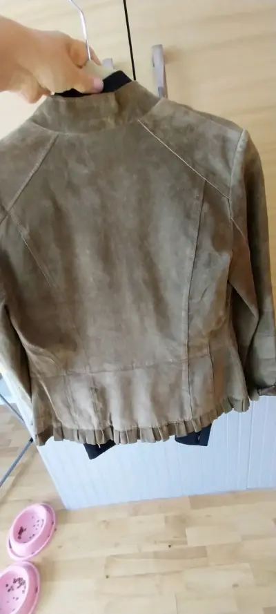 Chaqueta de gamuza café - miniatura 1