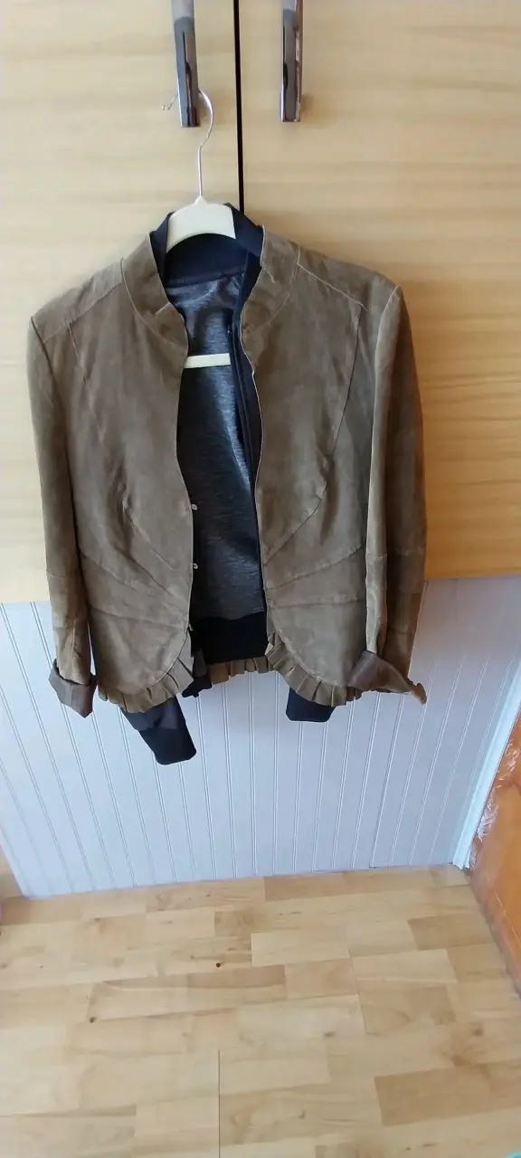 Chaqueta de gamuza café - 2