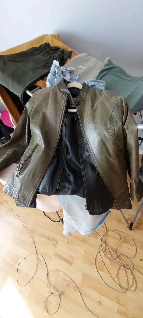 Chaqueta de gamuza café - 3